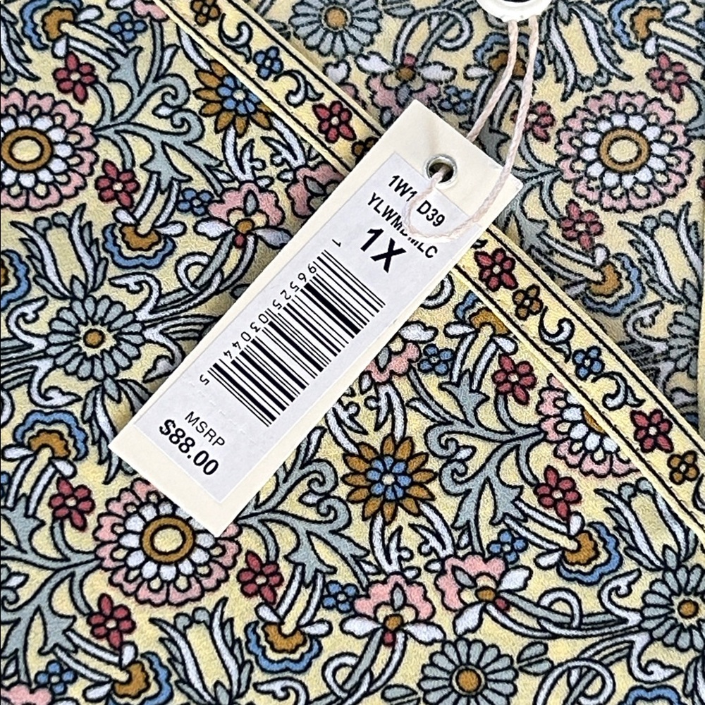 Max Studio oversized tie front patterned blouse s… - image 6